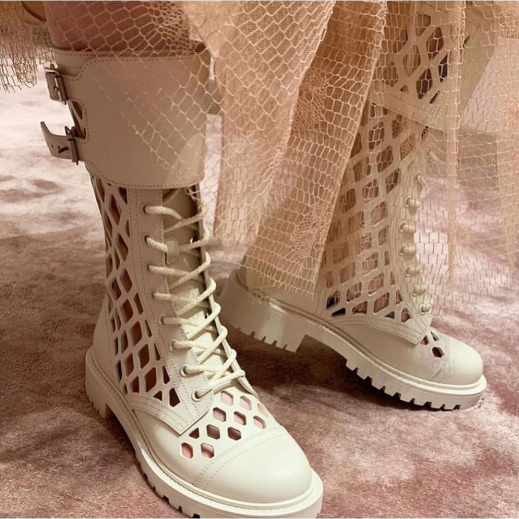 Brand New Dior D-Trap Leather Boots